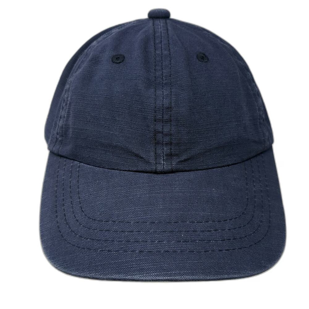 Goldline Baseball Cap Blue One Size Adjustable Solid Textured Cotton Buckle Hat